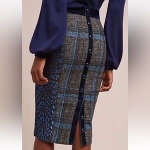 Navy blue pencil skirt